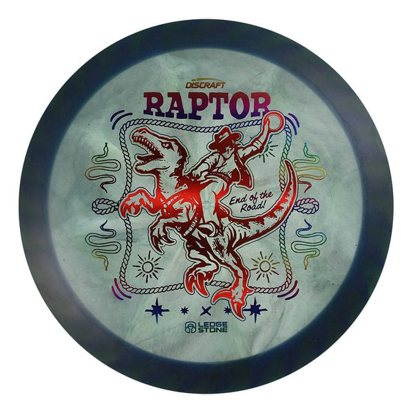#93 Blue Rim (Red Linear Holo/Rainbow) 173-174 Tour Championships Z Swirl Fuzed Raptor with Solid ESP Rim