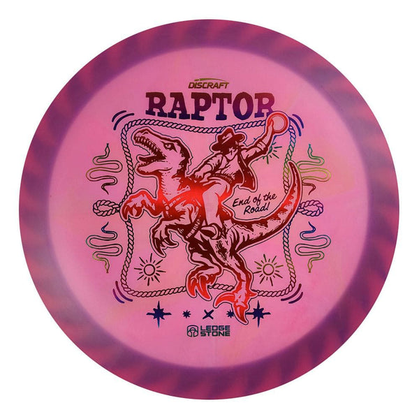 #94 Blue Rim (Red Linear Holo/Rainbow) 173-174 Tour Championships Z Swirl Fuzed Raptor with Solid ESP Rim