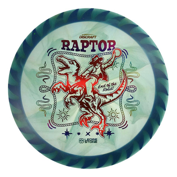 #95 Blue Rim (Red Linear Holo/Rainbow) 173-174 Tour Championships Z Swirl Fuzed Raptor with Solid ESP Rim