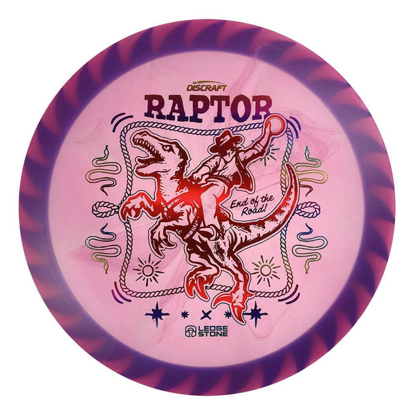 #96 Blue Rim (Red Linear Holo/Rainbow) 173-174 Tour Championships Z Swirl Fuzed Raptor with Solid ESP Rim