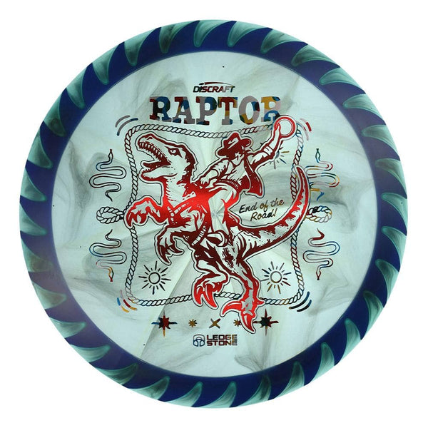 #97 Blue Rim (Red Linear Holo/Wonderbread) 173-174 Tour Championships Z Swirl Fuzed Raptor with Solid ESP Rim