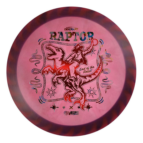 #98 Blue Rim (Red Linear Holo/Wonderbread) 173-174 Tour Championships Z Swirl Fuzed Raptor with Solid ESP Rim