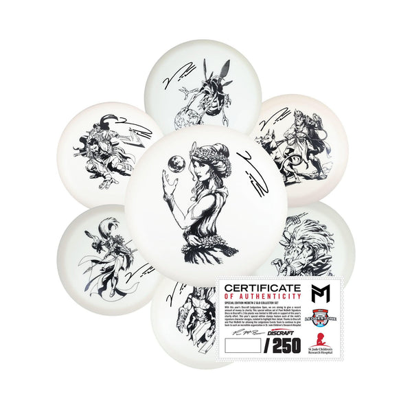 Autographed Set - Black Foil St Jude White Z Glo Paul McBeth Line Set (7 Discs)