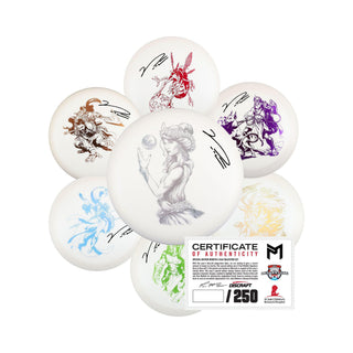 Autographed Set - Colored Foil St Jude White Z Glo Paul McBeth Line Set (7 Discs)