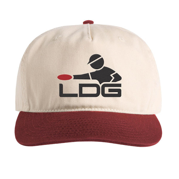 White w/ Maroon Bill Ledgestone Hyzerman Hat