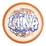 #7 Peach (Blue Dark Shatter/Orange Clouds) 173-174 Paul McBeth Colorshift Z 'Graffiti' Luna