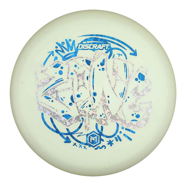 #7 UV Blue (Silver Hearts/Blue Pebbles) 173-174 Paul McBeth UV Z Glo 'Graffiti' Zone