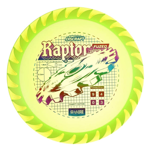 #68 Yellow (Rainbow) 173-174 Charity CryZtal FLX Raptor w/ Solid ESP Rim