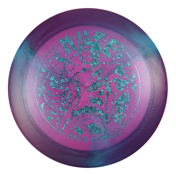 #34 (Blue Hearts) 173-174 Ezra Aderhold Titanium (Ti) Colorshift Swirl Nuke