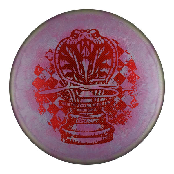 #77 (Red Weave) 173-174 Anthony Barela "Checkmate" Titanium Colorshift Swirl Zone
